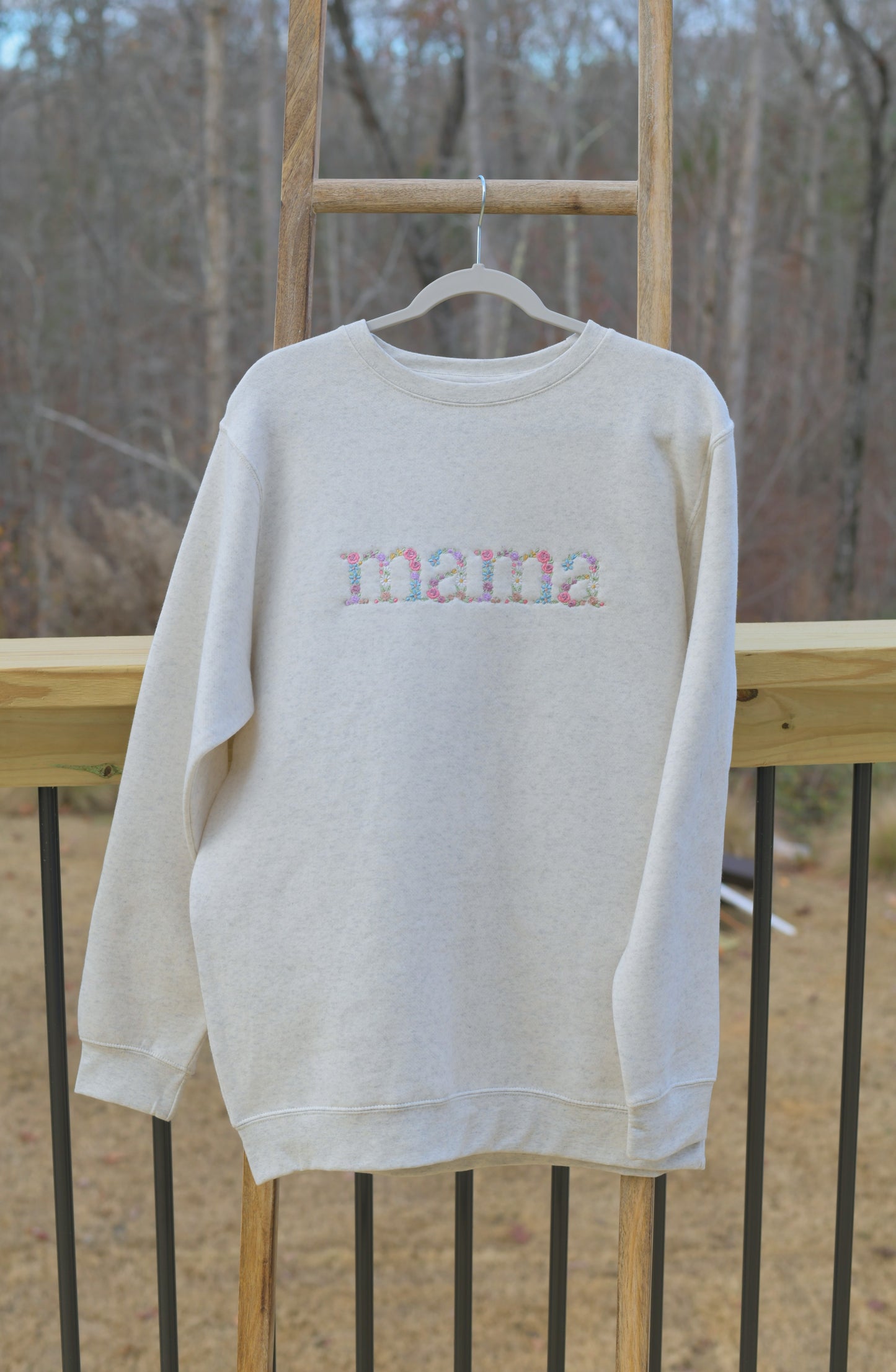 Embroidered Matching mama and mini sweatshirt