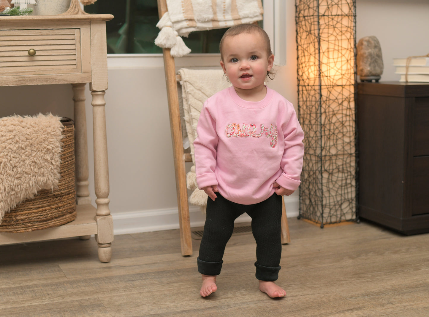 Applique name sweatshirt | Kids Custom Monogram Pullover