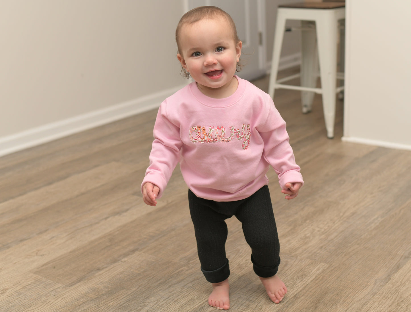 Applique name sweatshirt | Kids Custom Monogram Pullover