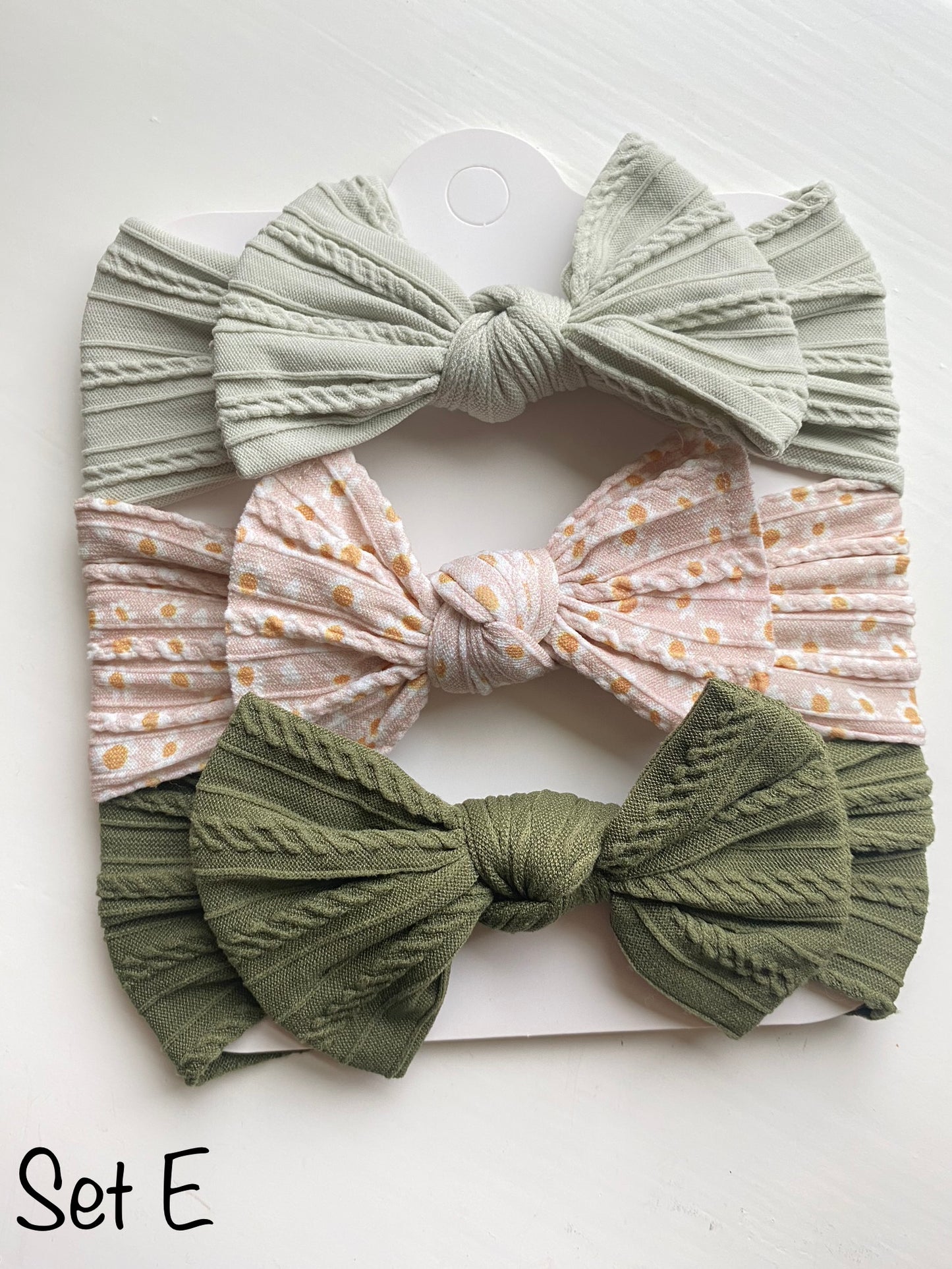 3 pcs. Baby Headbands Set, Big Bows Headband, Baby Girl Knit headbands