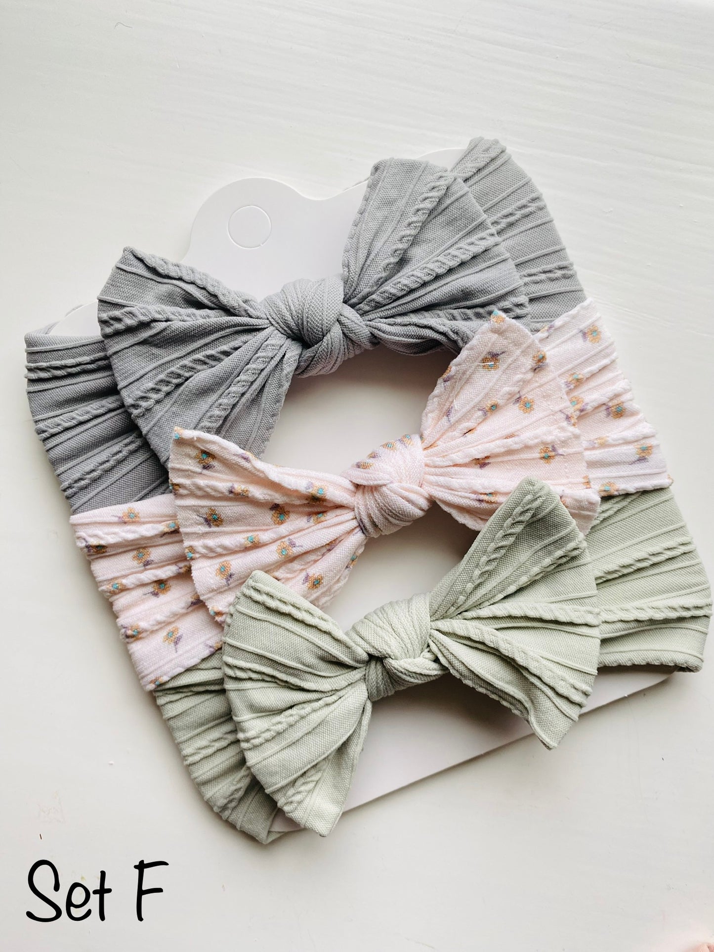 3 pcs. Baby Headbands Set, Big Bows Headband, Baby Girl Knit headbands