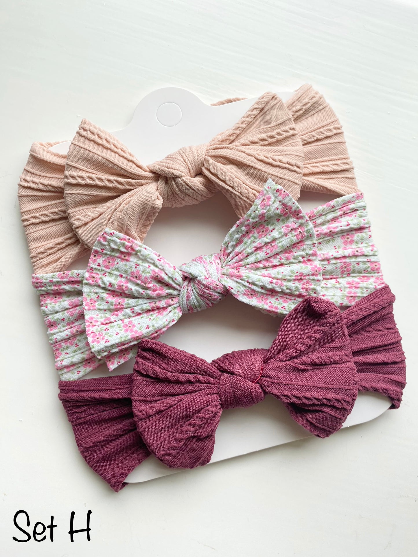 3 pcs. Baby Headbands Set, Big Bows Headband, Baby Girl Knit headbands