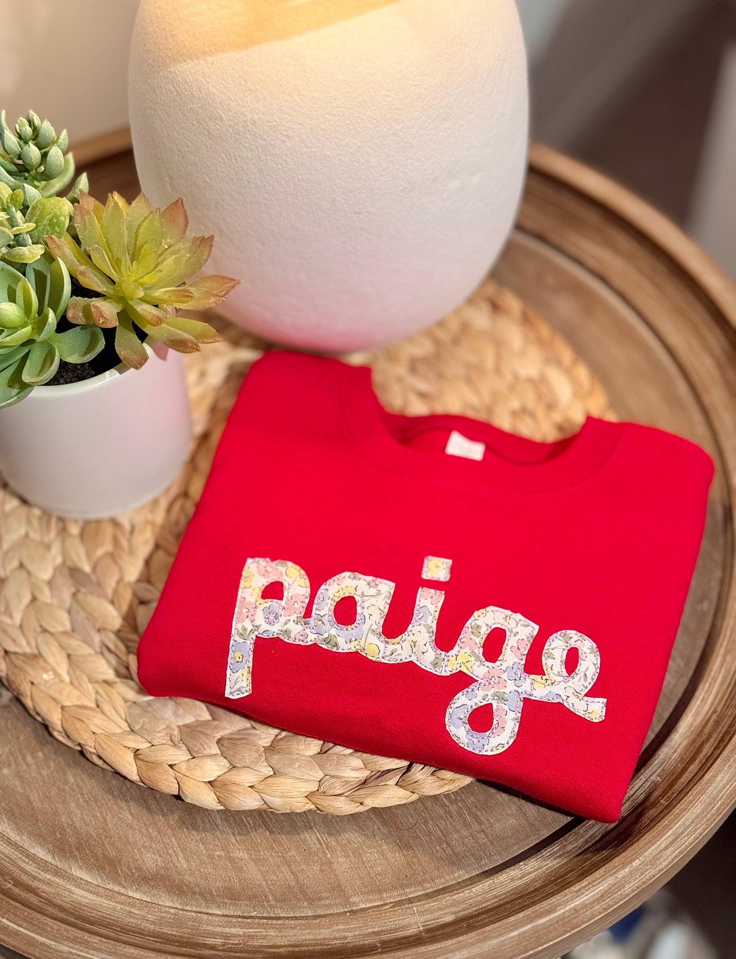 Applique name sweatshirt | Kids Custom Monogram Pullover