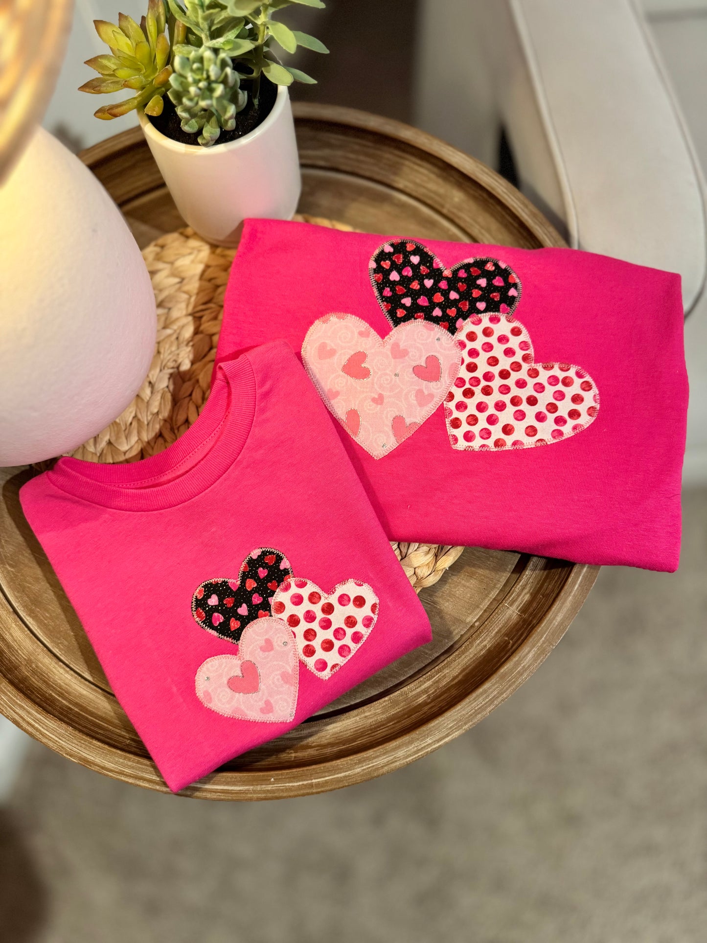 Mommy and Me Valentines Embroidered Shirt