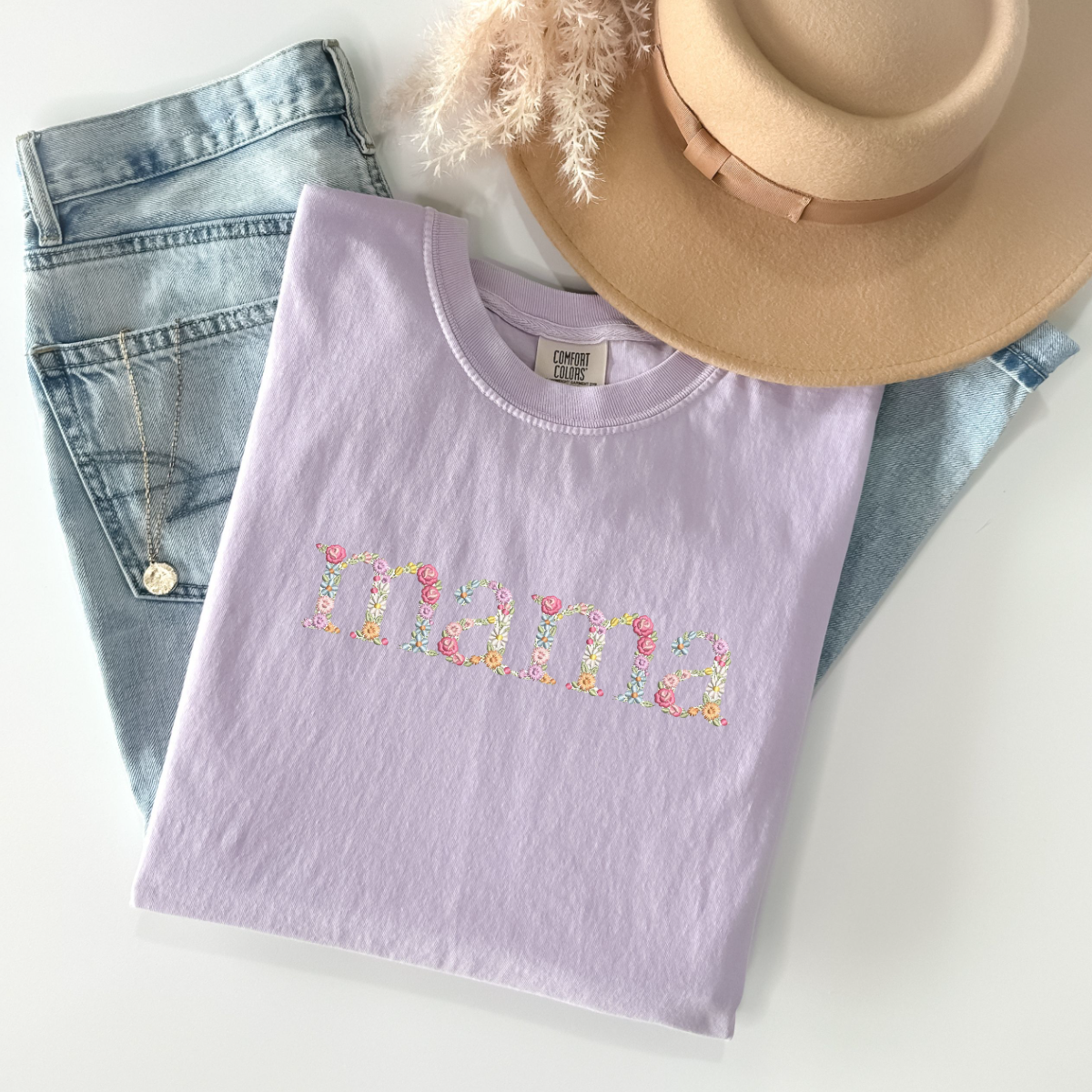 Customized name embroidered t-shirt