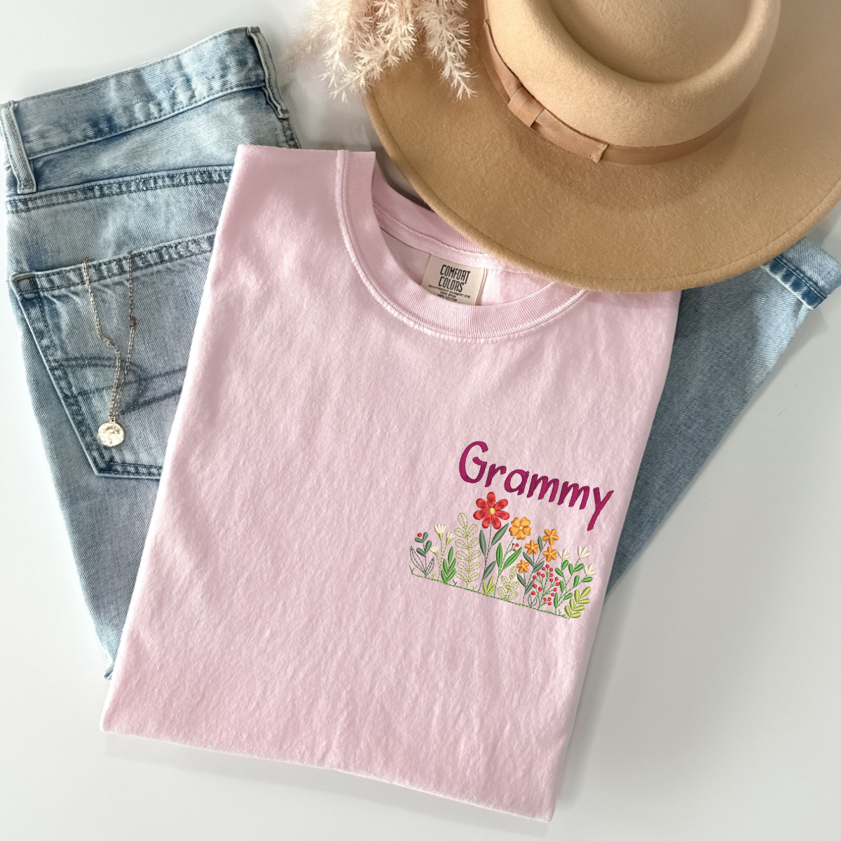 Personalised Name/Title T-shirt / Floral Mama T-shirt/ Mother's day gift shirt