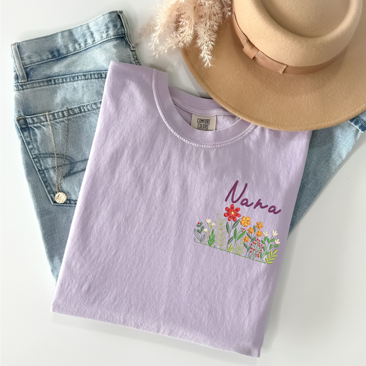 Personalised Name/Title T-shirt / Floral Mama T-shirt/ Mother's day gift shirt
