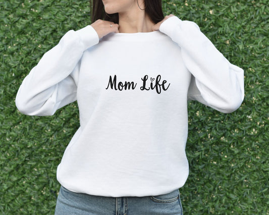 Mom Life Embroidered Sweatshirt