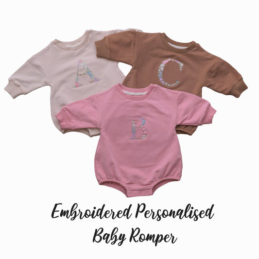 Initial Monogram French Terry Romper