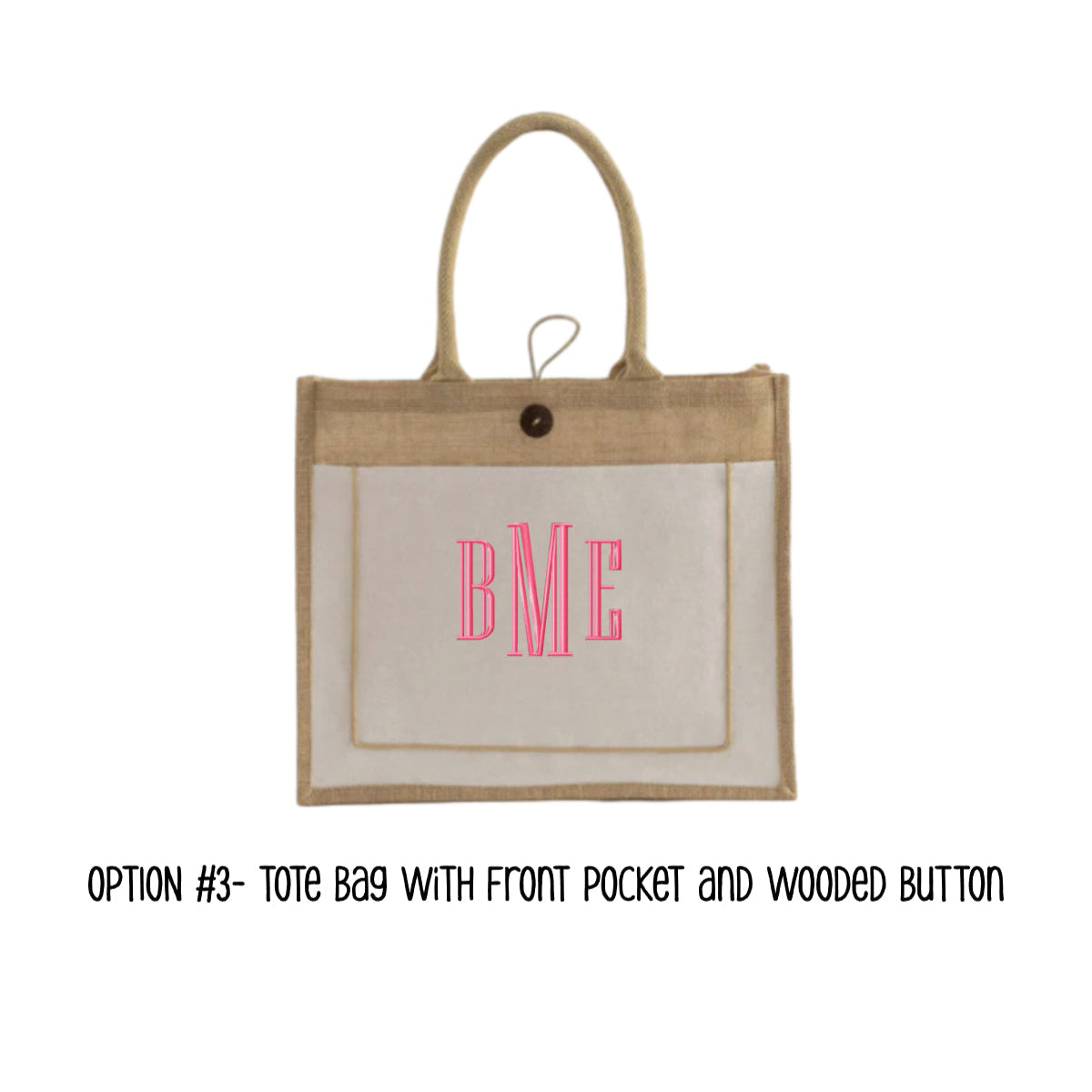 PERSONALISED MONOGRAM NAMES TOTE BAGS