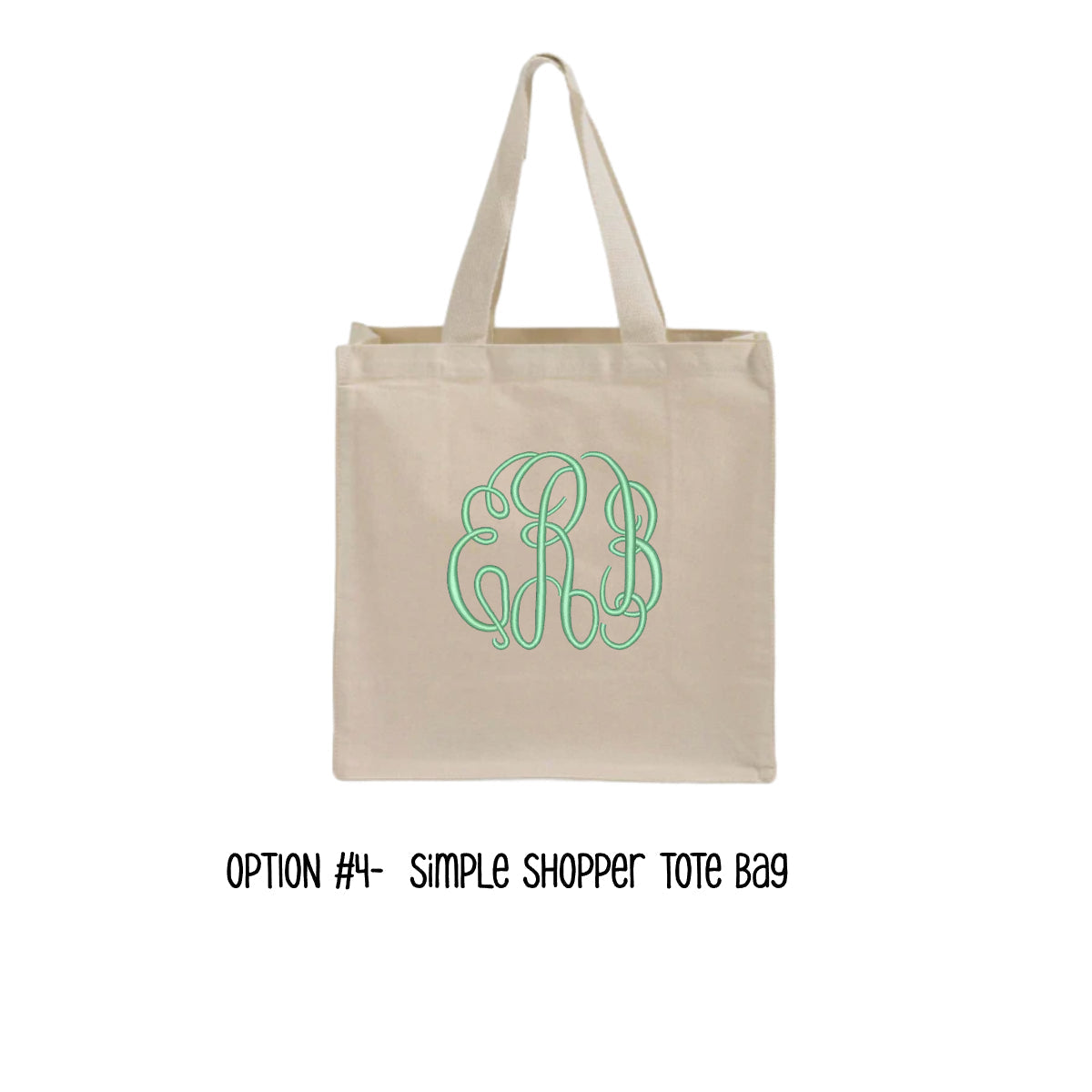 PERSONALISED MONOGRAM NAMES TOTE BAGS