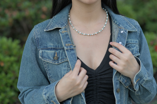 Freshwater Pearl with Gemstones Choker