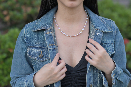 Freshwater Pearl with Gemstones Choker