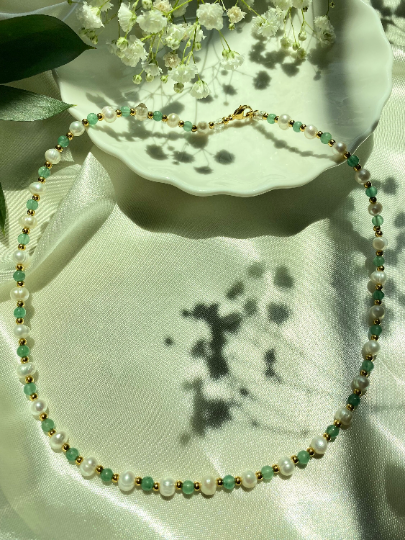 Freshwater Pearl with Gemstones Choker