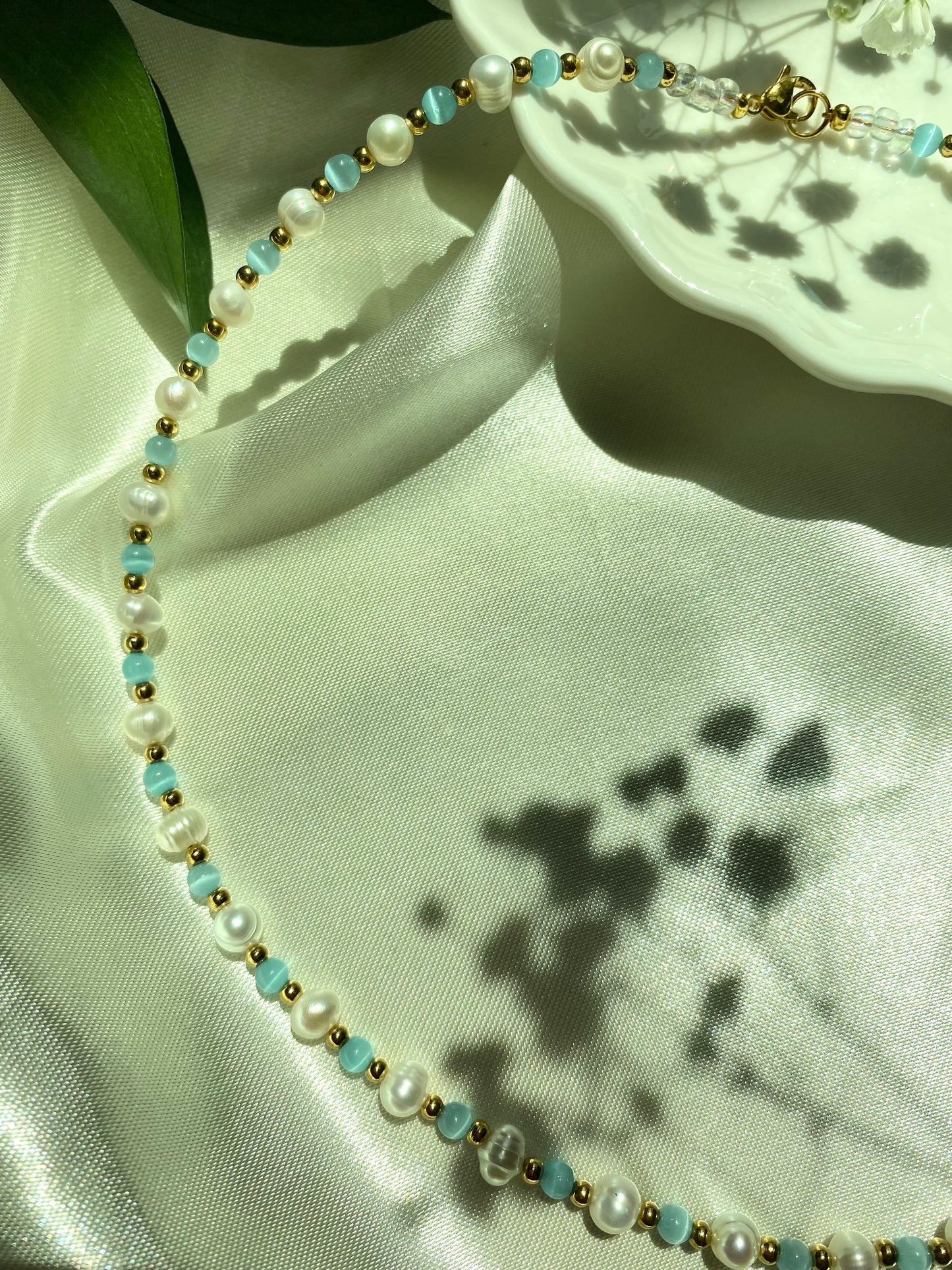 Freshwater Pearl with Gemstones Choker