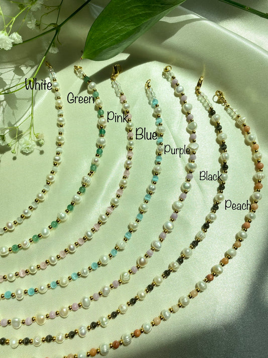 Freshwater Pearl with Gemstones Choker