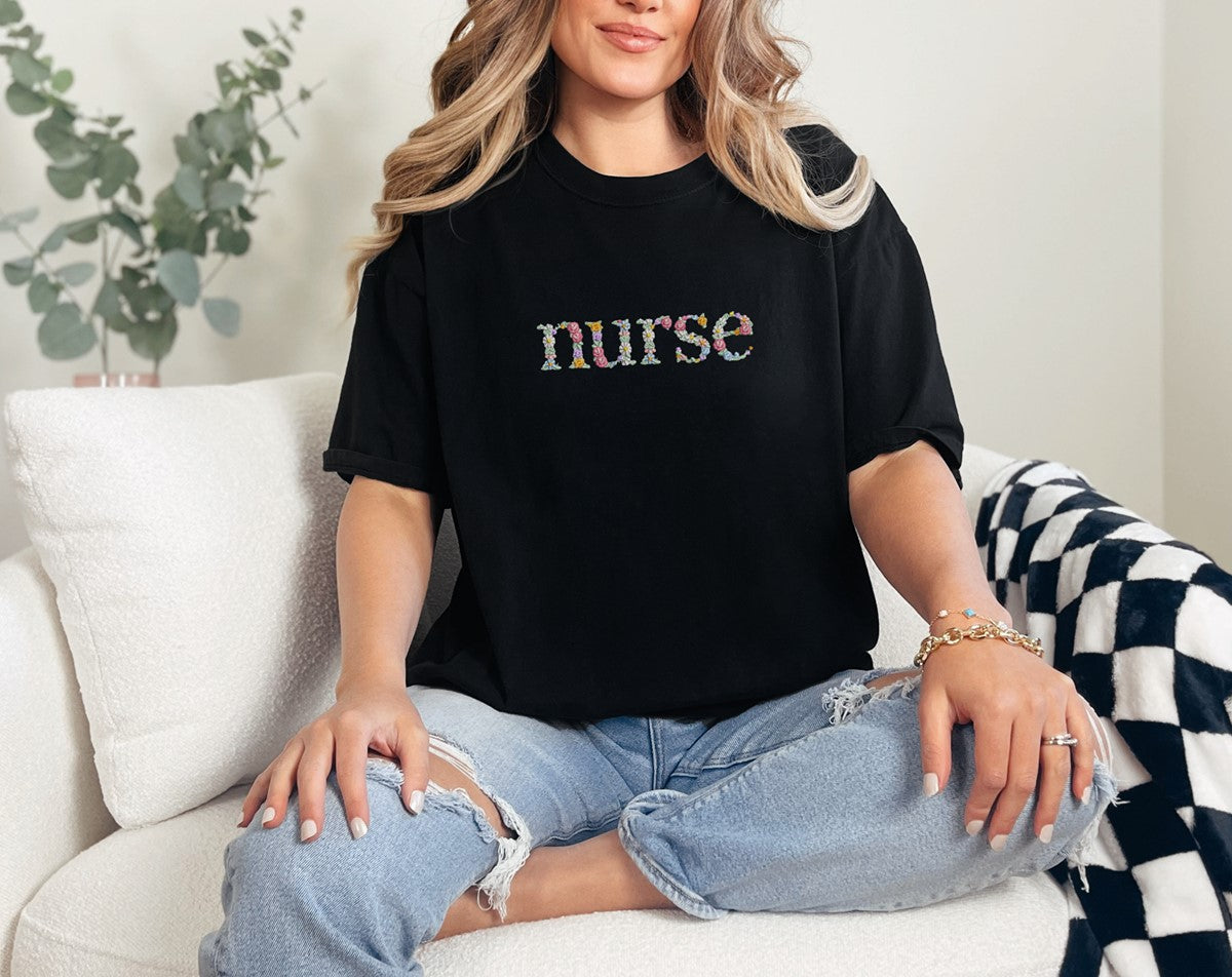 Customized name embroidered t-shirt