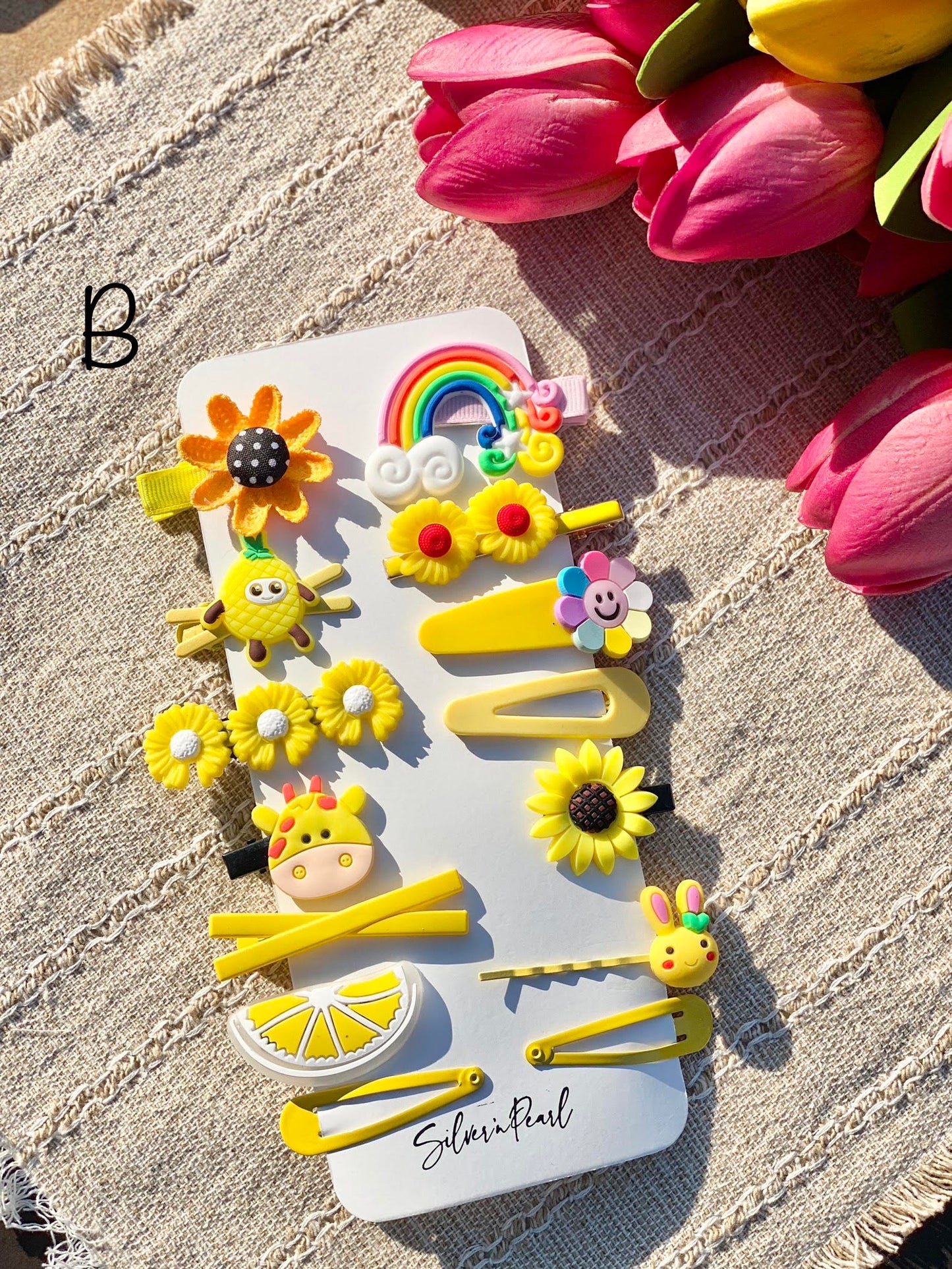 14 pcs. Colorful Kids Hairclips Set , Kids Hair barrettes set