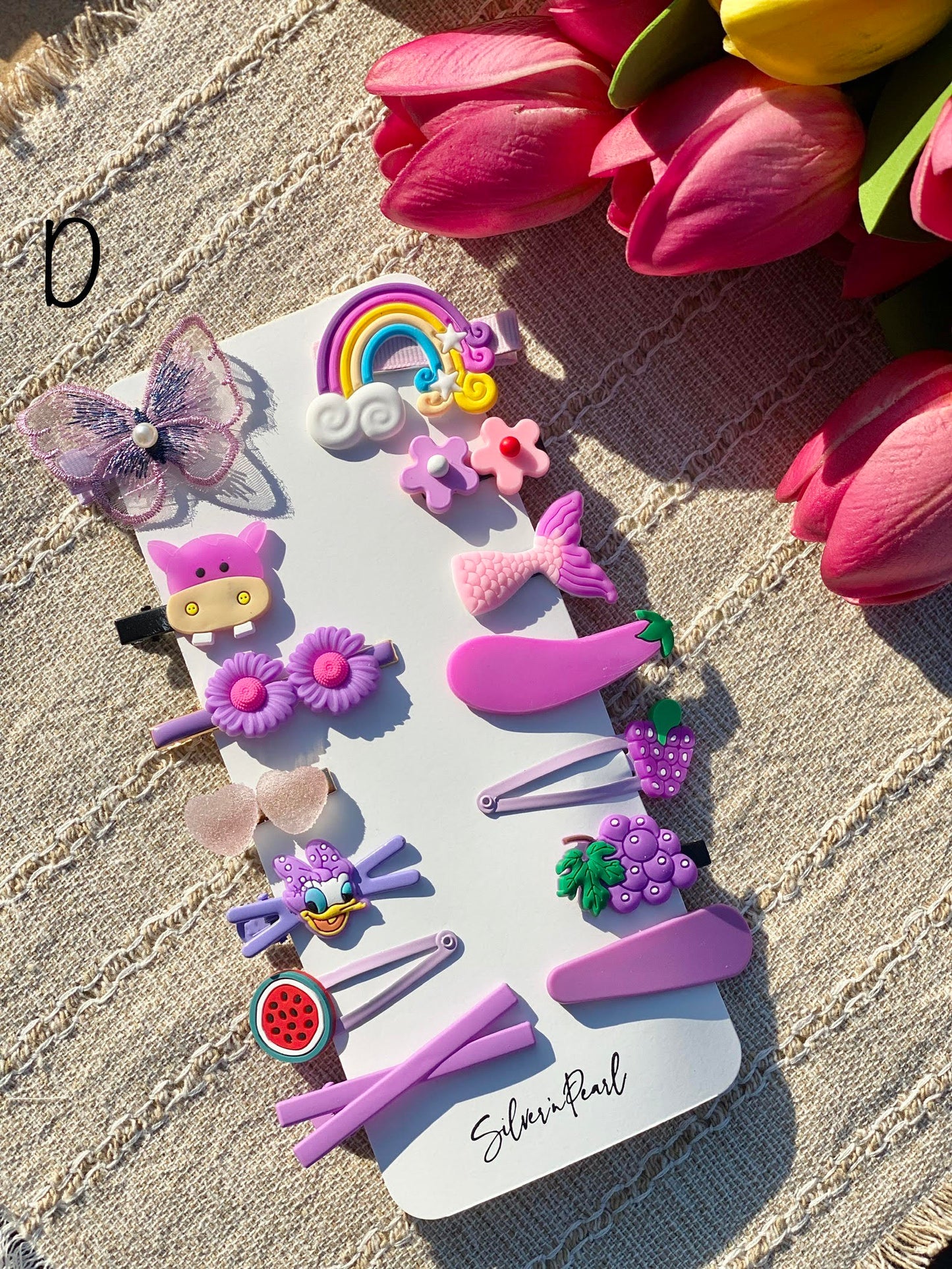 14 pcs. Colorful Kids Hairclips Set , Kids Hair barrettes set