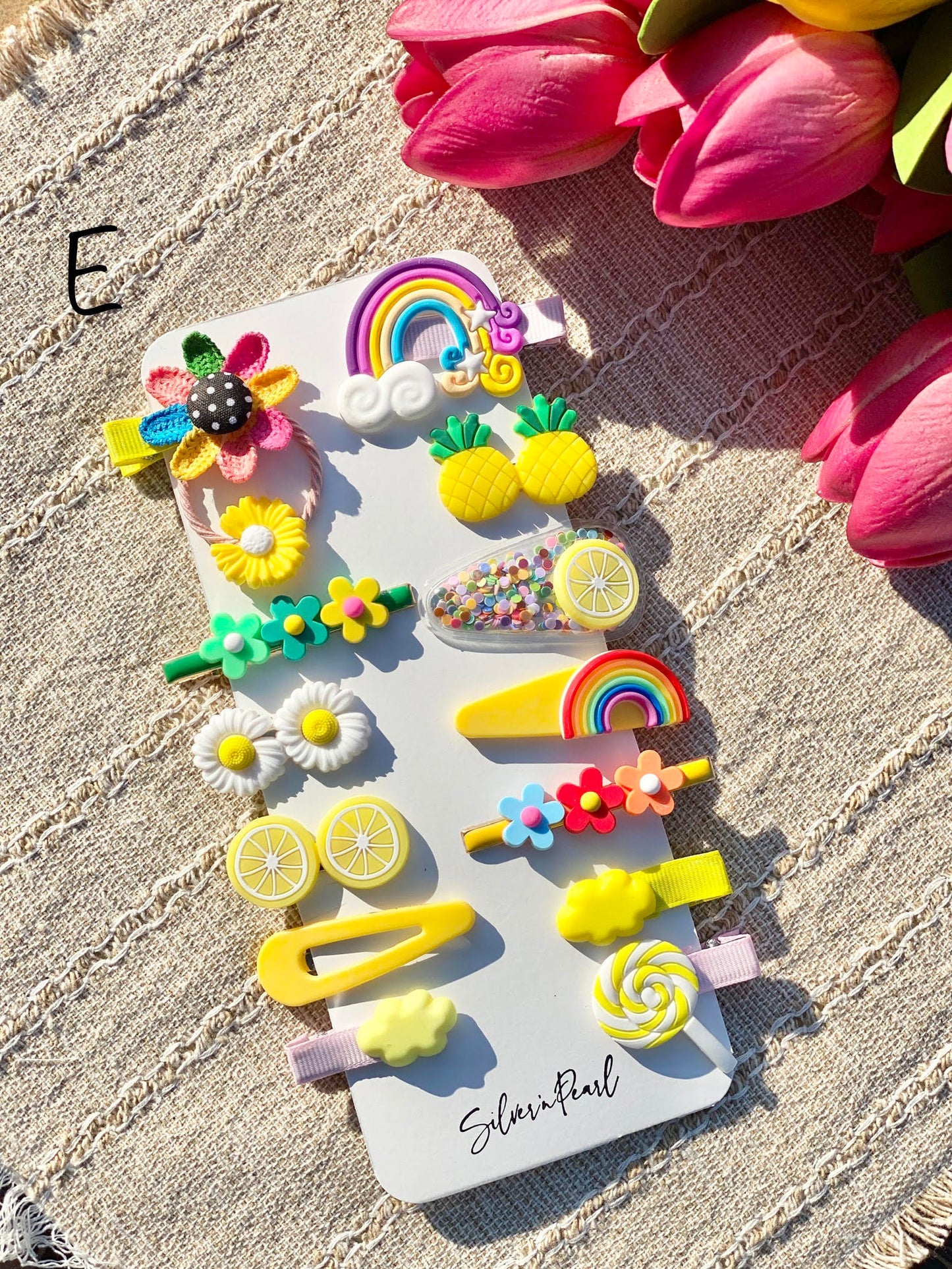 14 pcs. Colorful Kids Hairclips Set , Kids Hair barrettes set