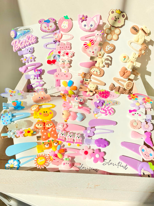 14 pcs. Set Colorful Kawaii Hairclips
