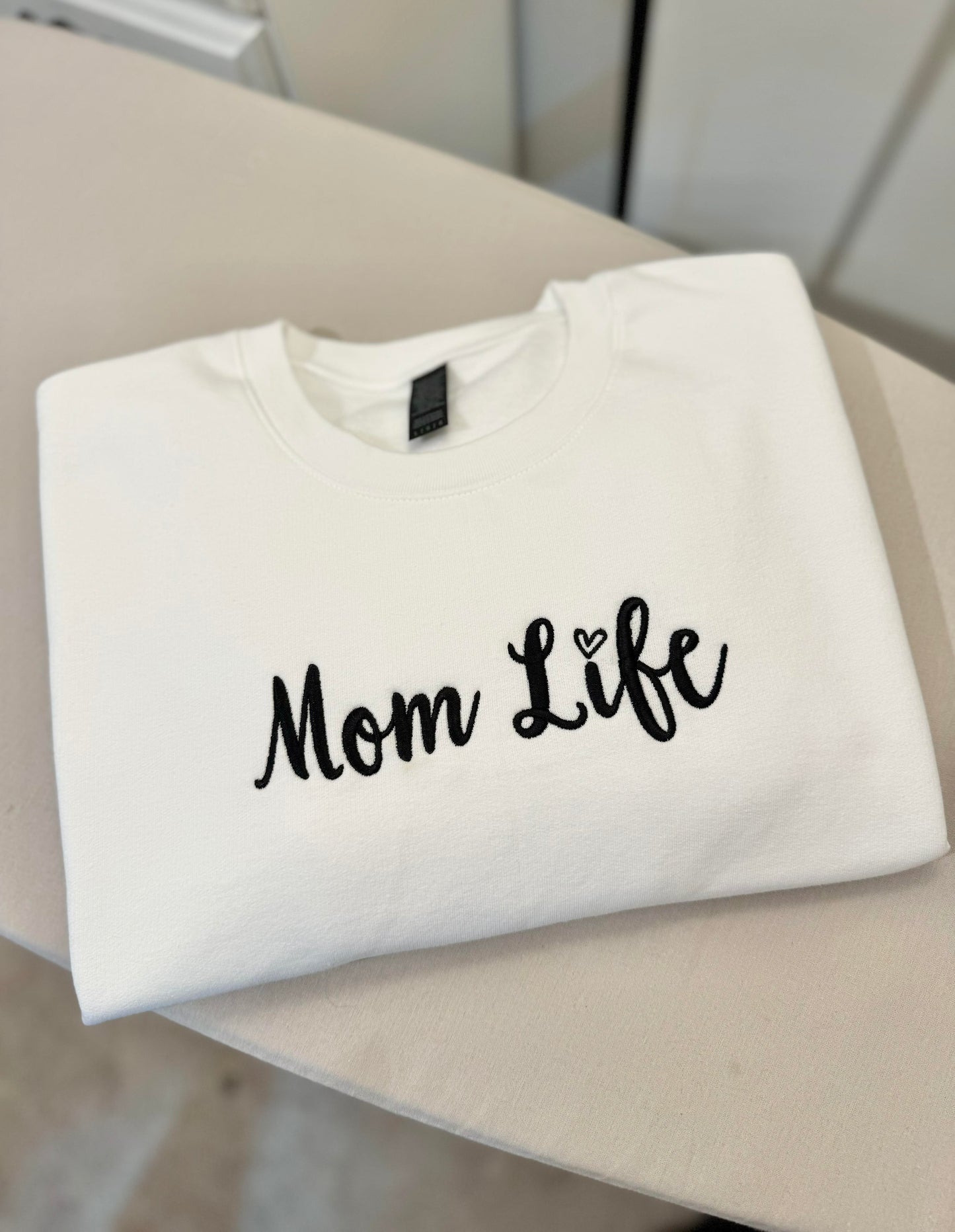 Embroidered Mom Life Sweatshirt