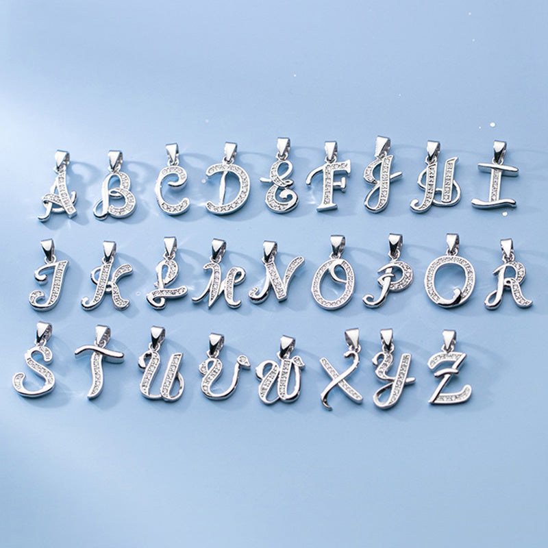 Sterling Silver Initial Letter Necklace