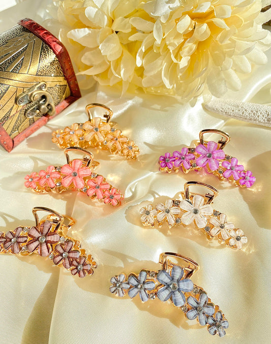 Spring Flower metal hair claw