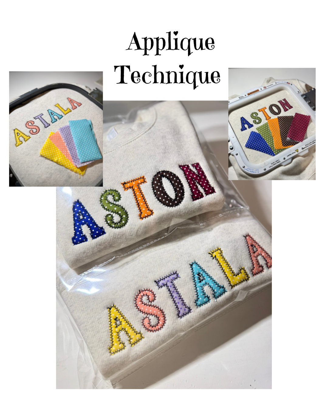 Custom Applique Names Sweatshirt