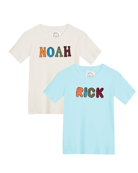 Custom Boys Applique Name T-shirt