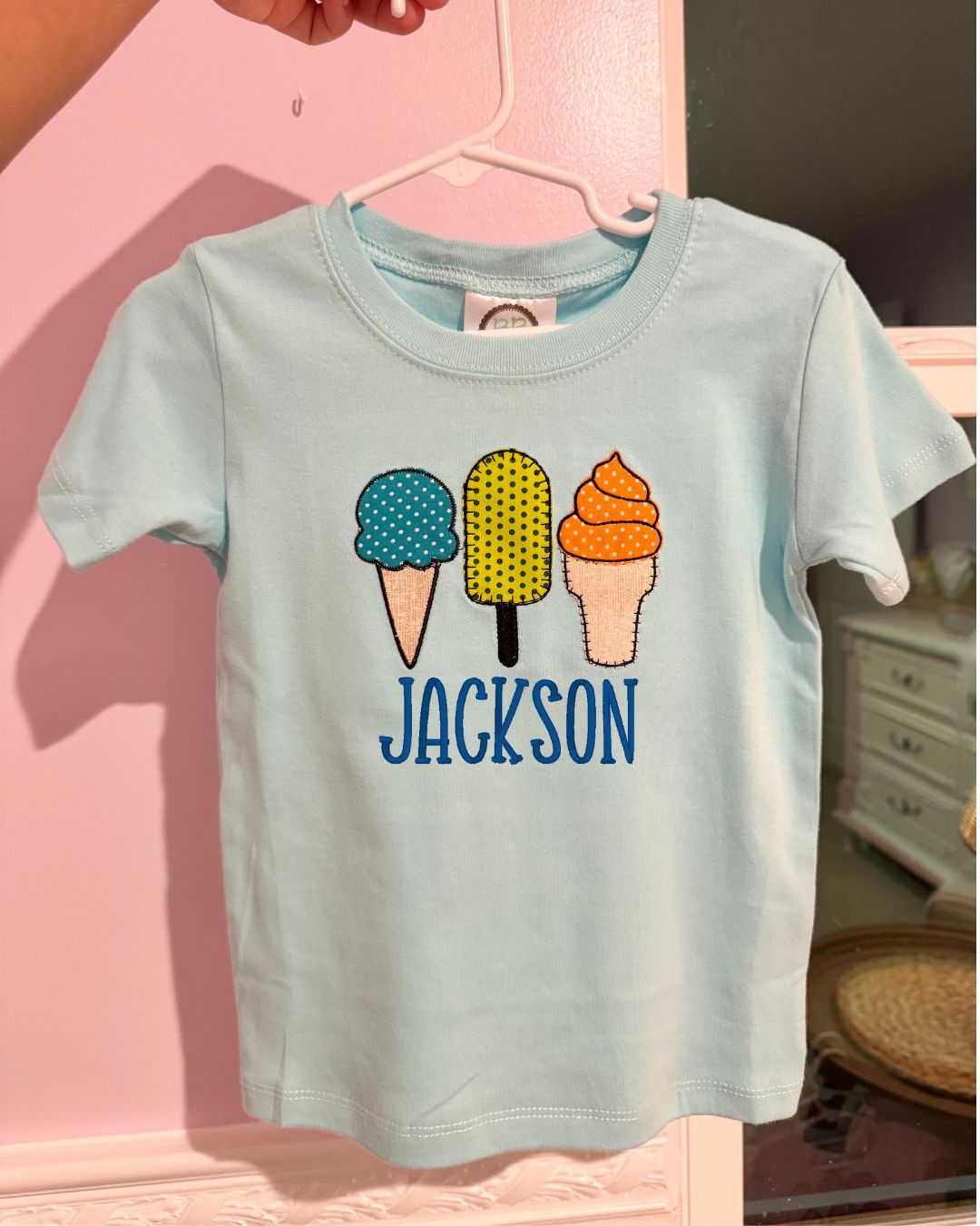 Ice cream Trio Embroidered Short Sleeves