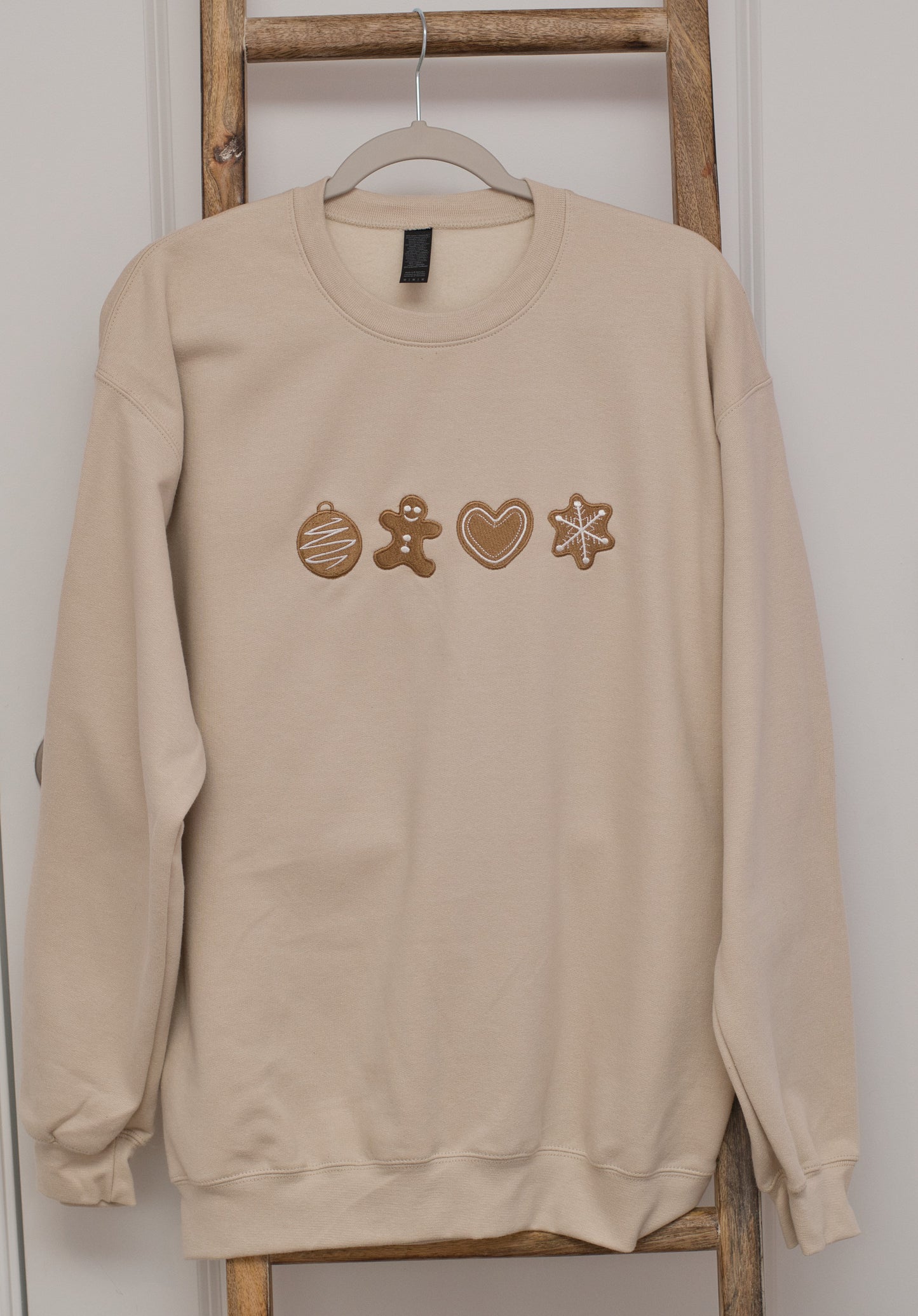 Embroidered Ginger Bread Christmas Sweatshirt