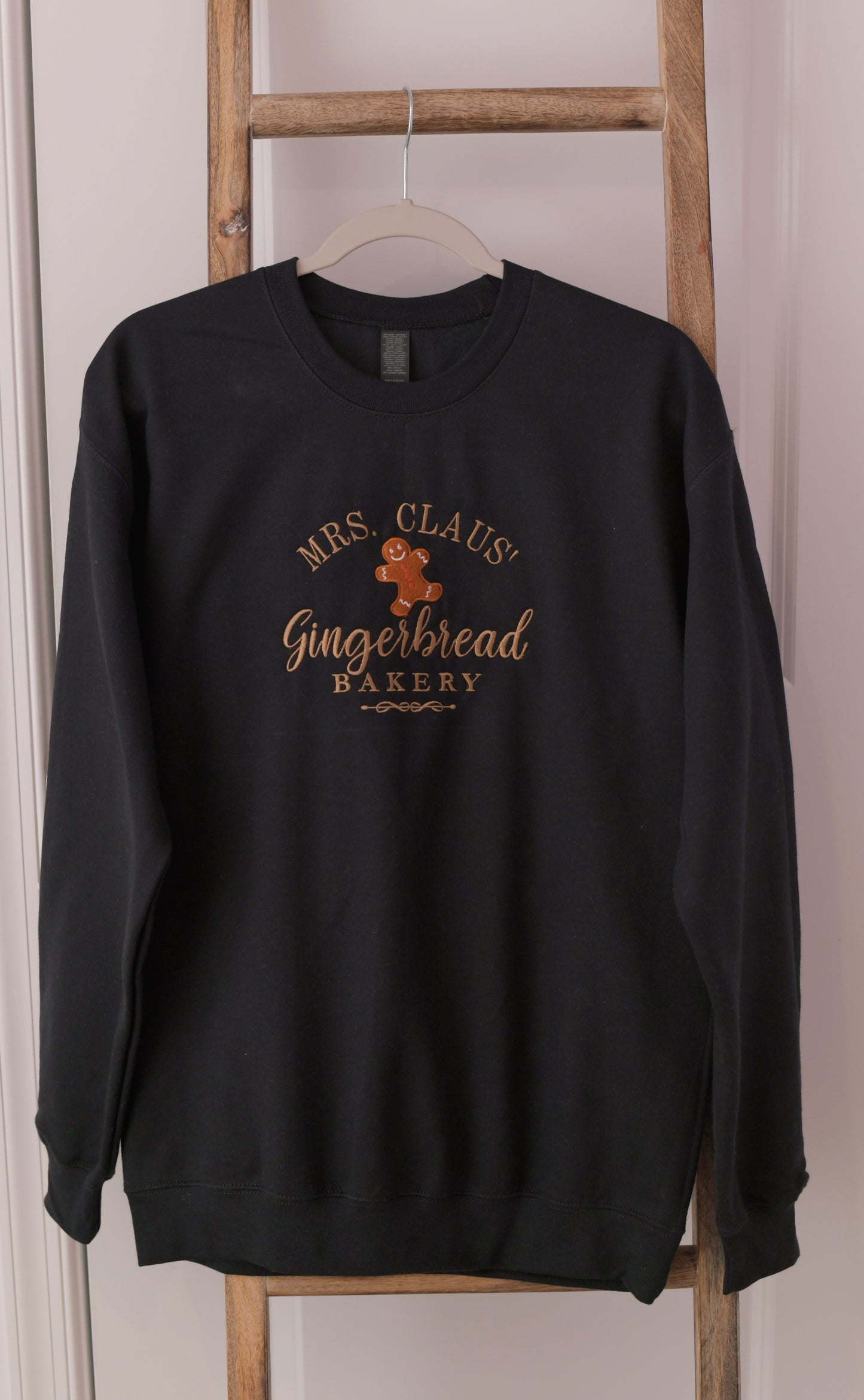 Gingerbread Christmas Embroidered Sweatshirt