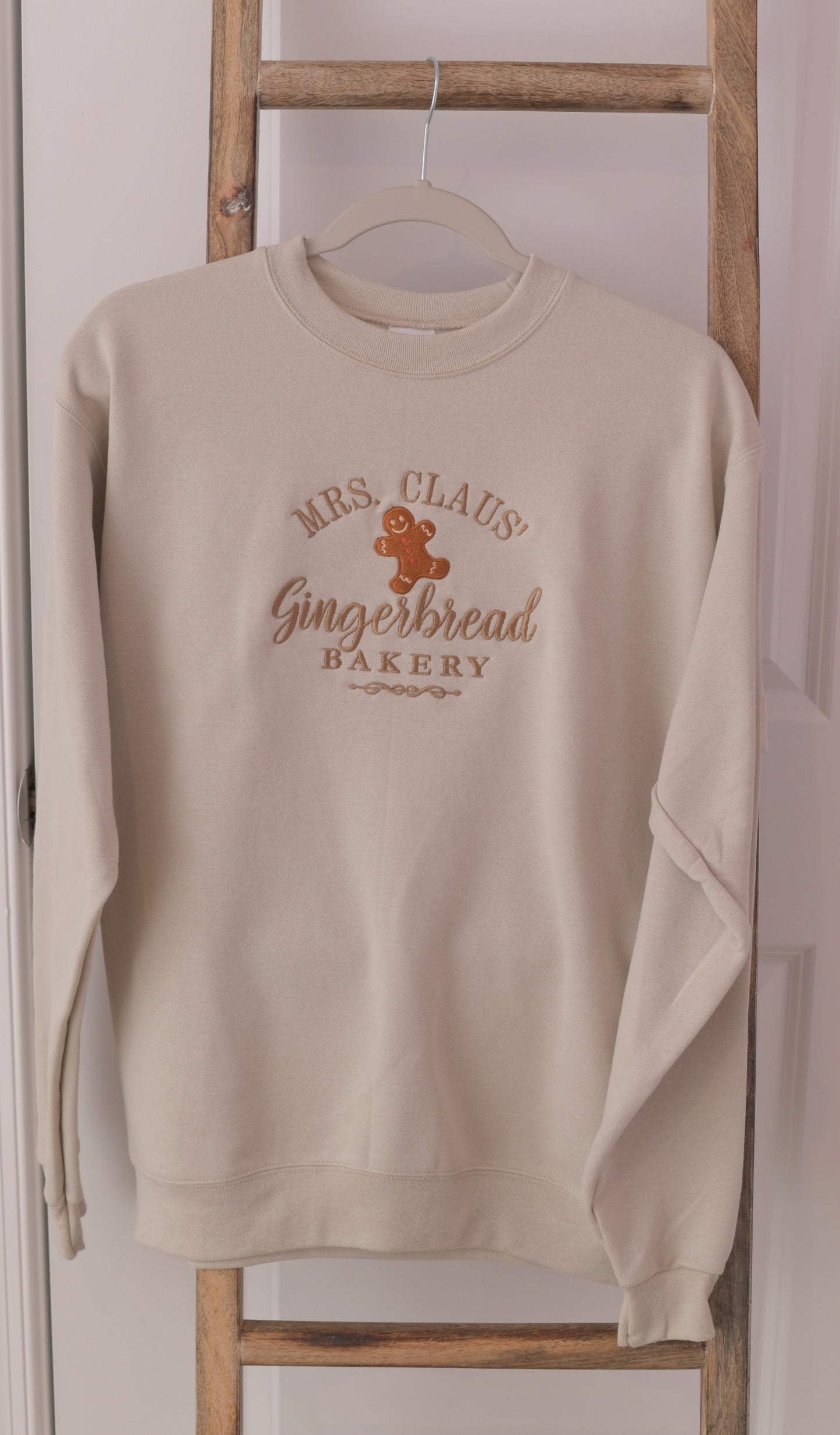 Gingerbread Christmas Embroidered Sweatshirt