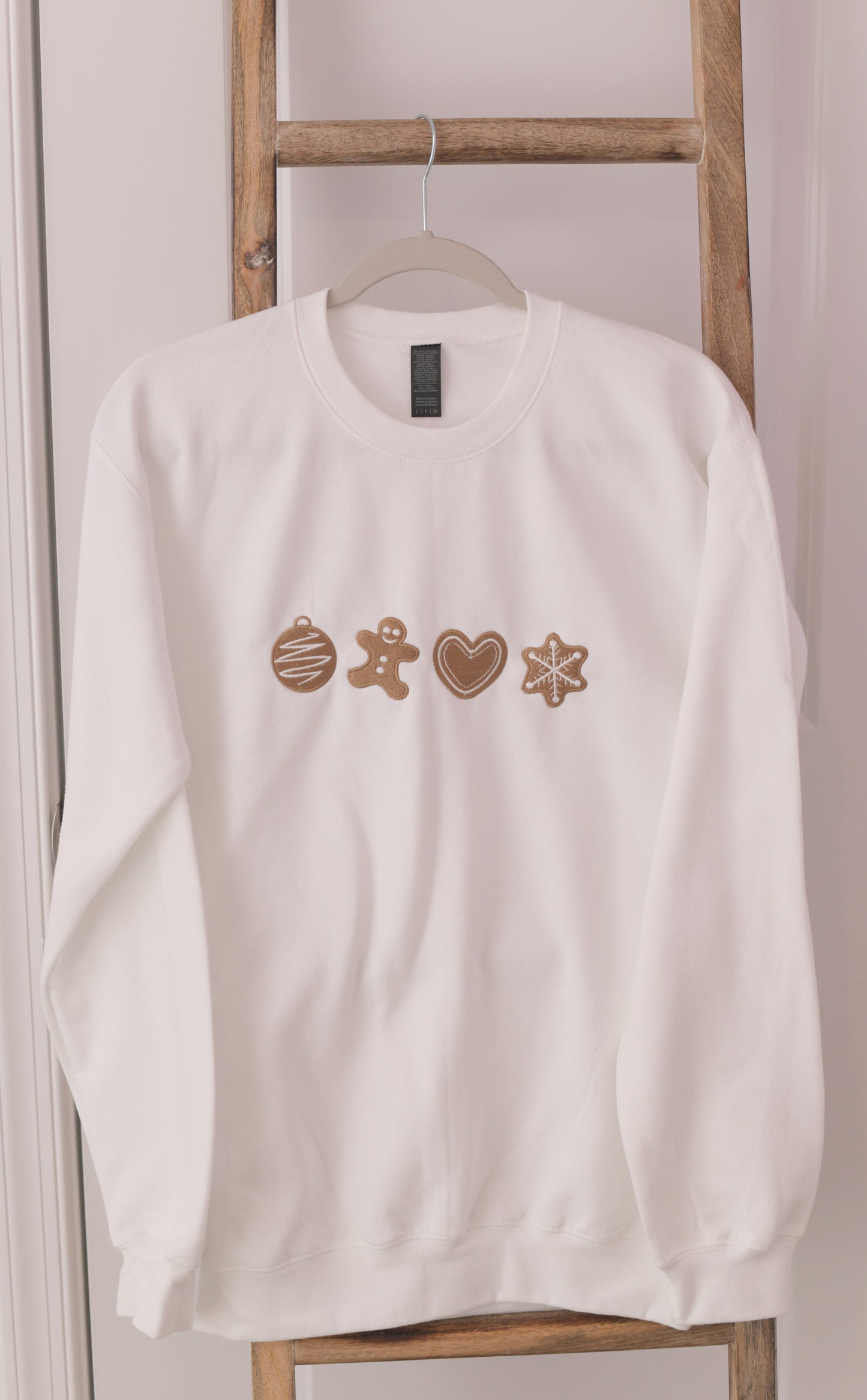 Embroidered Ginger Bread Christmas Sweatshirt