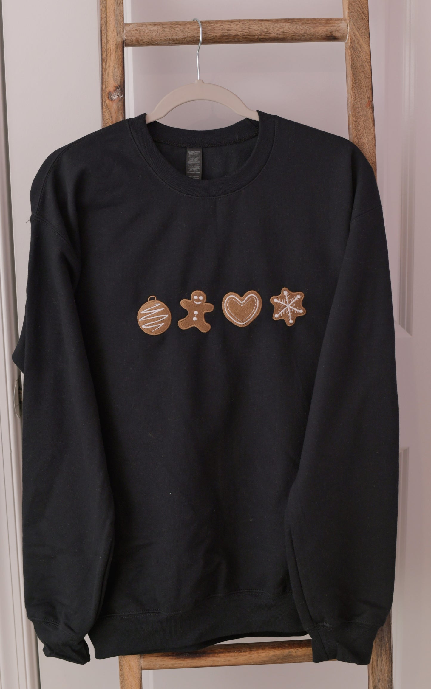 Embroidered Ginger Bread Christmas Sweatshirt