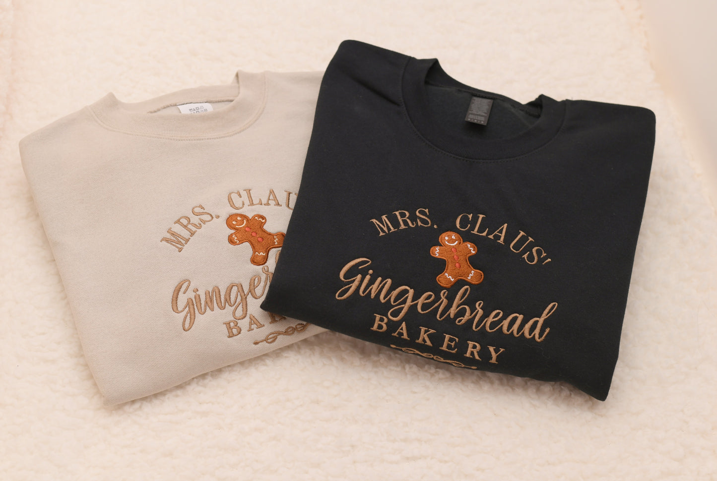 Gingerbread Christmas Embroidered Sweatshirt
