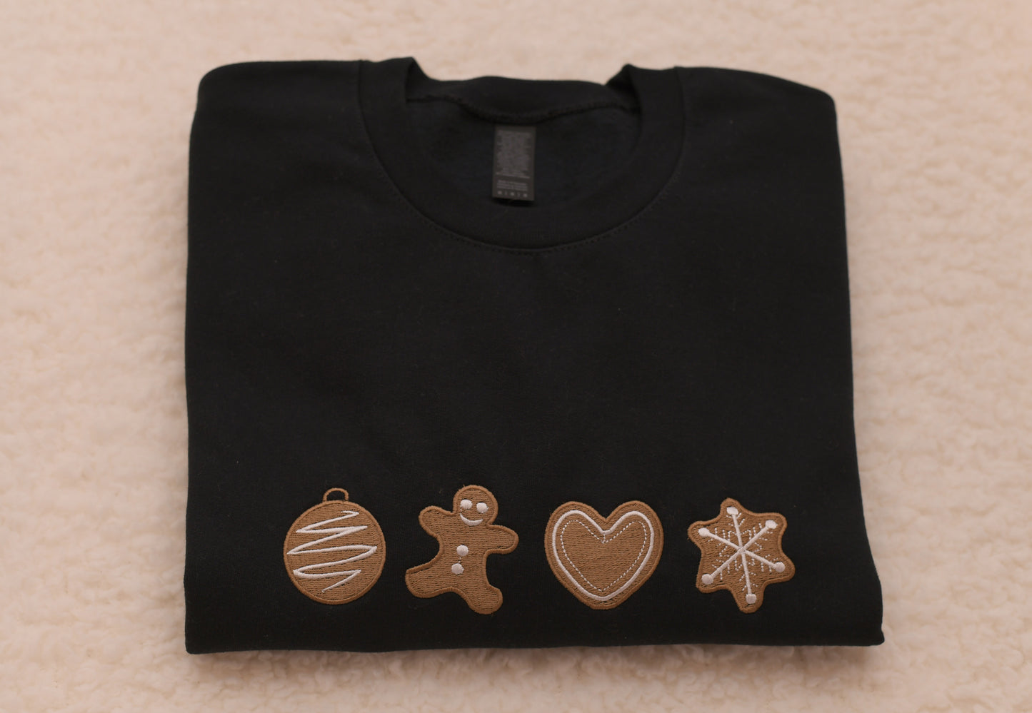 Embroidered Ginger Bread Christmas Sweatshirt