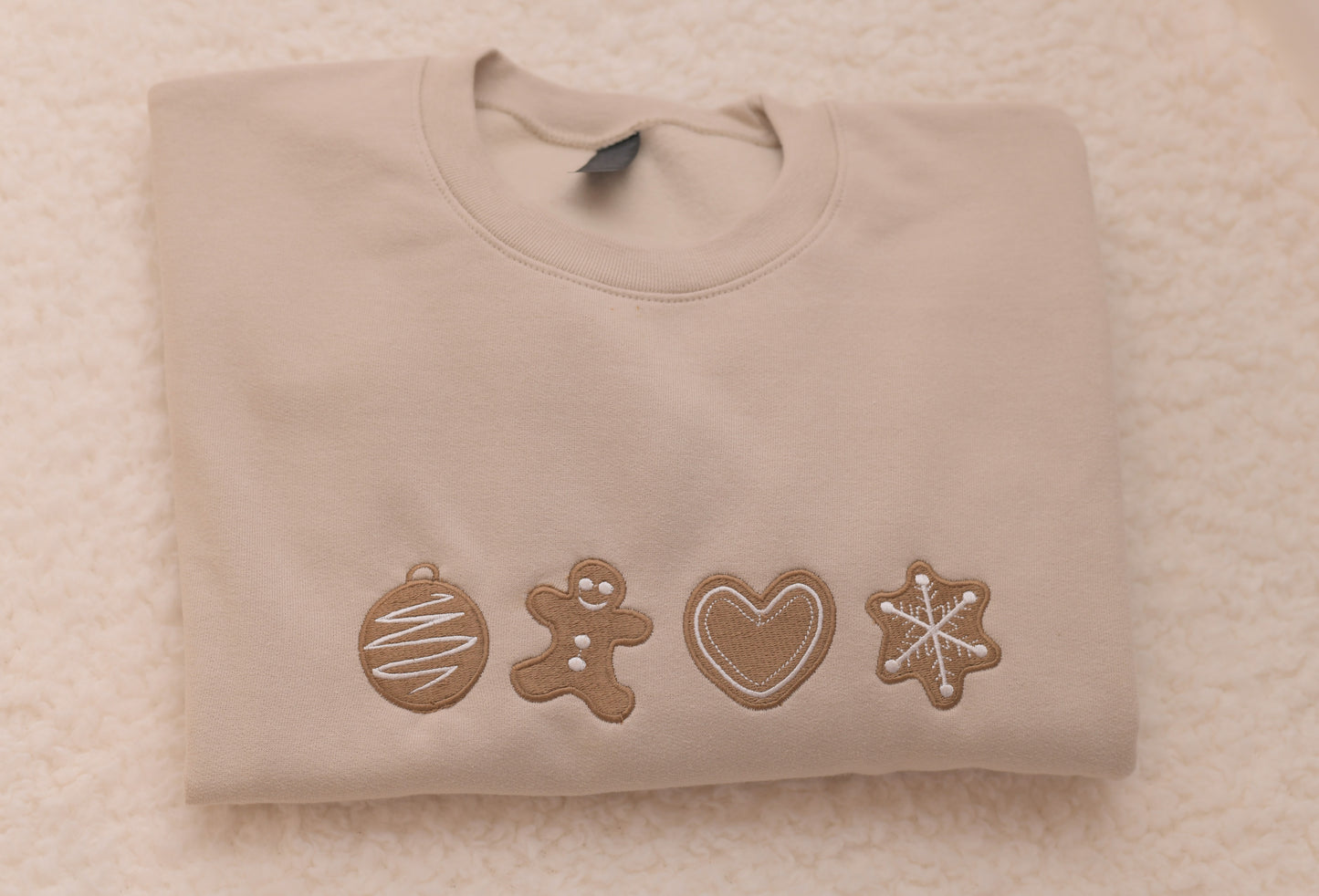 Embroidered Ginger Bread Christmas Sweatshirt