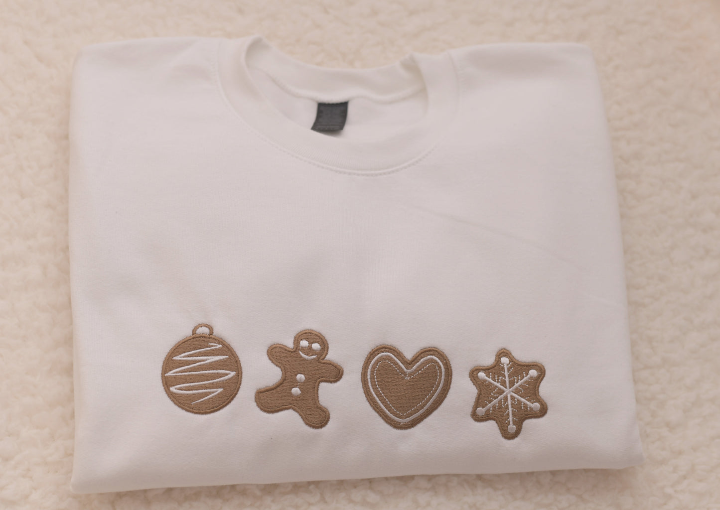Embroidered Ginger Bread Christmas Sweatshirt