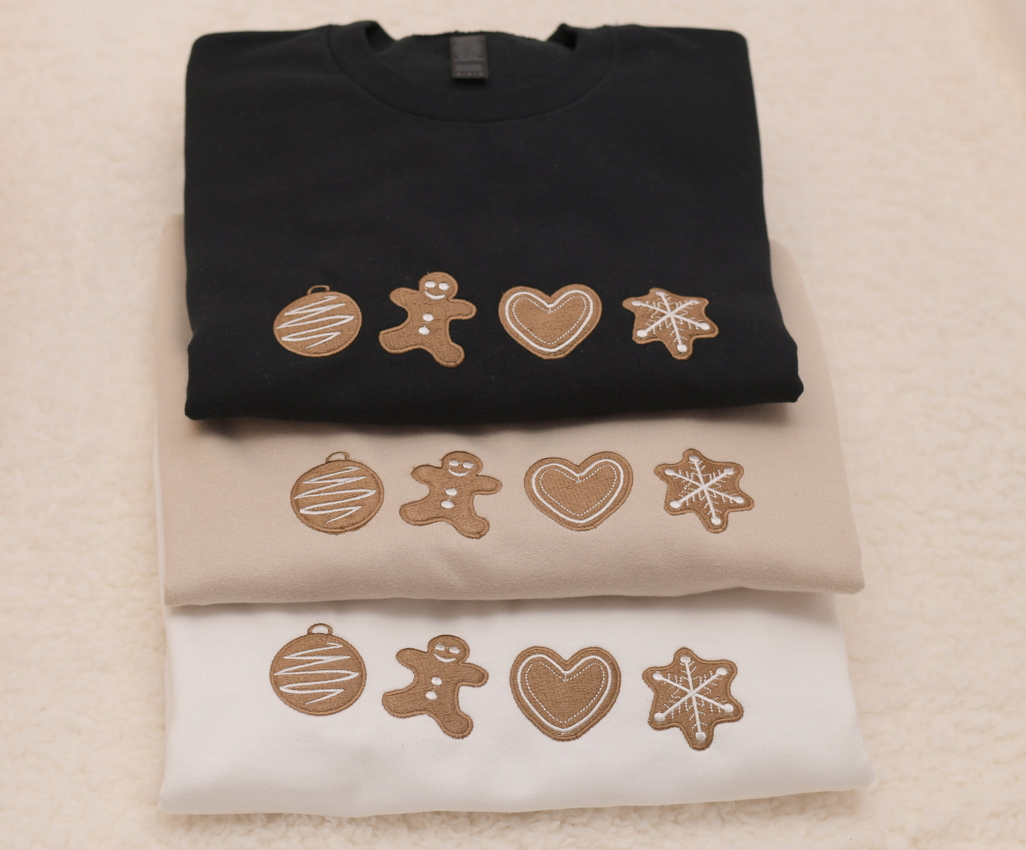 Embroidered Ginger Bread Christmas Sweatshirt