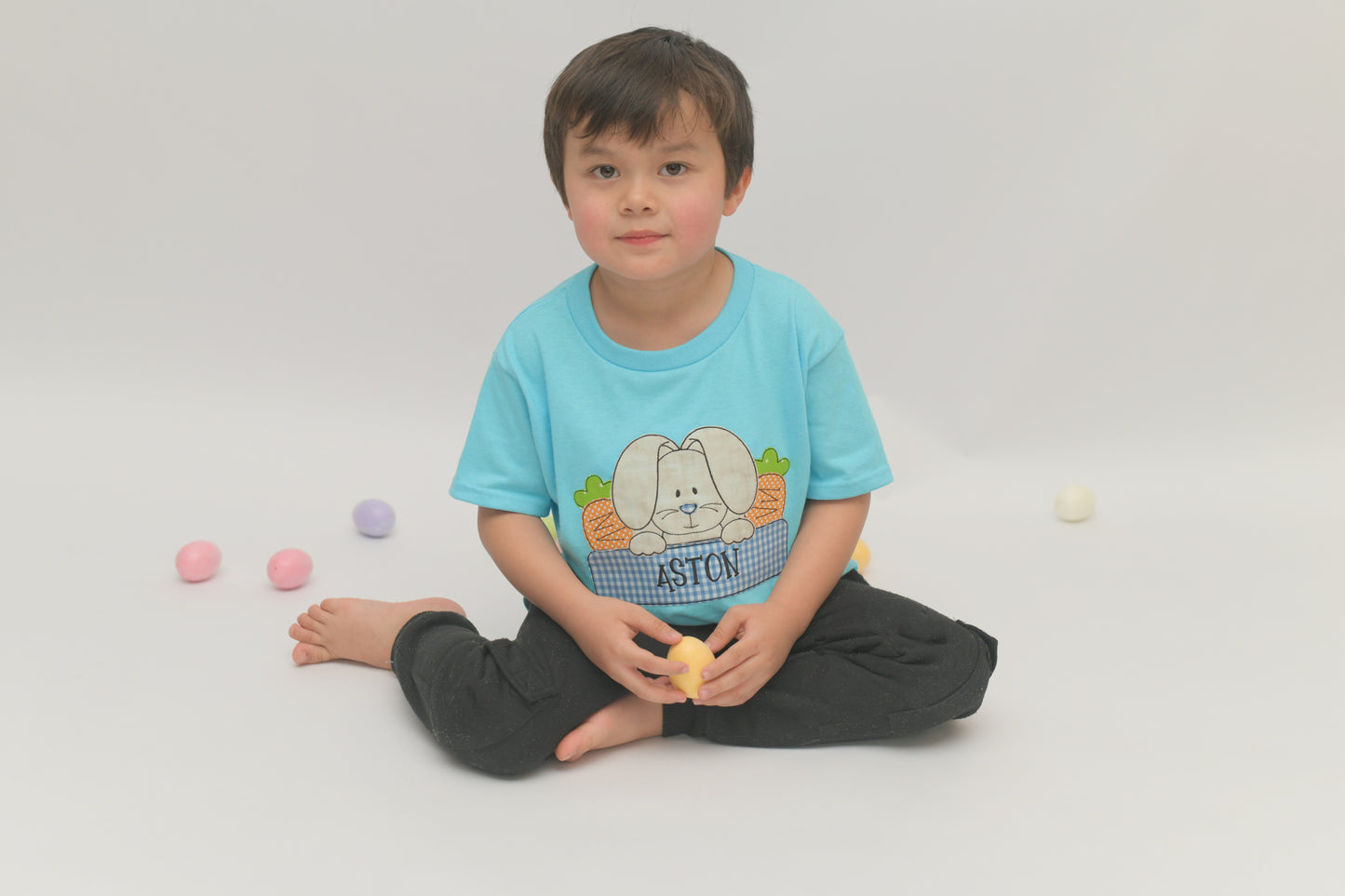 Bunny Banner Name Applique T-shirt