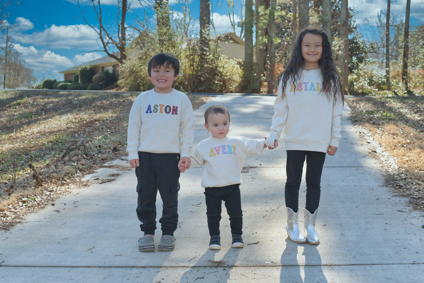 Custom Applique Names Sweatshirt