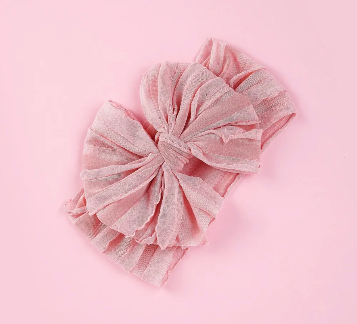 Big Ruffle Bow Nylon headband