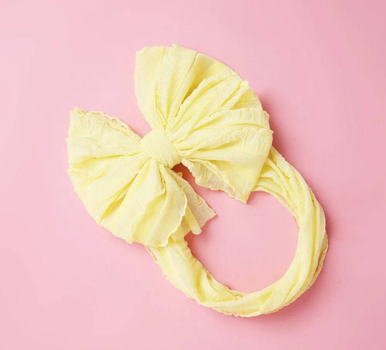 Big Ruffle Bow Nylon headband