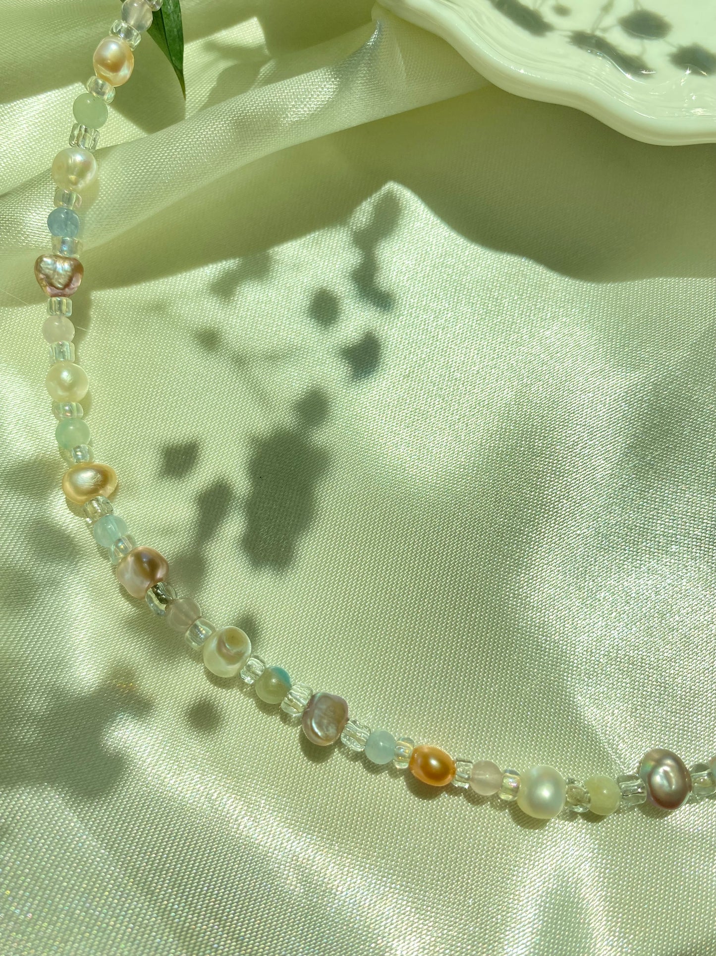 Freshwater Baroque Pearls with Natural Gemstones