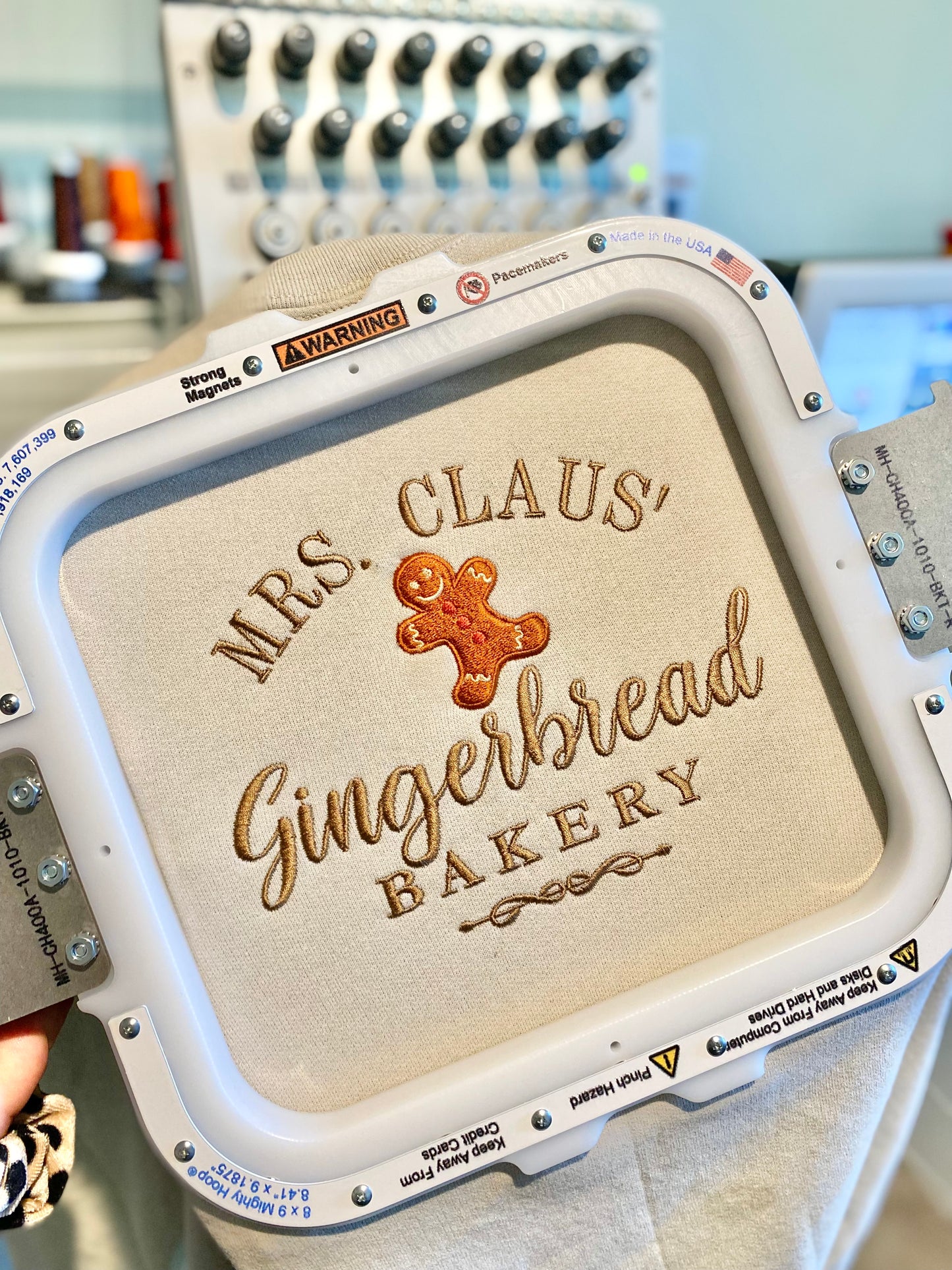 Gingerbread Christmas Embroidered Sweatshirt