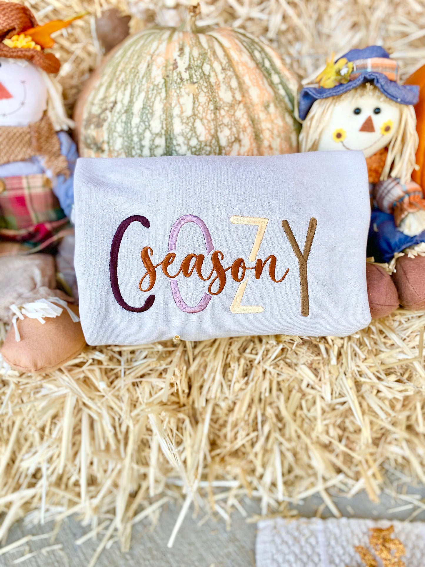 Cozy season embroidered sweatshirt