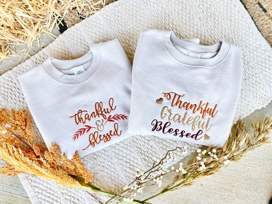 Embroidered Thanksgiving Sweatshirt