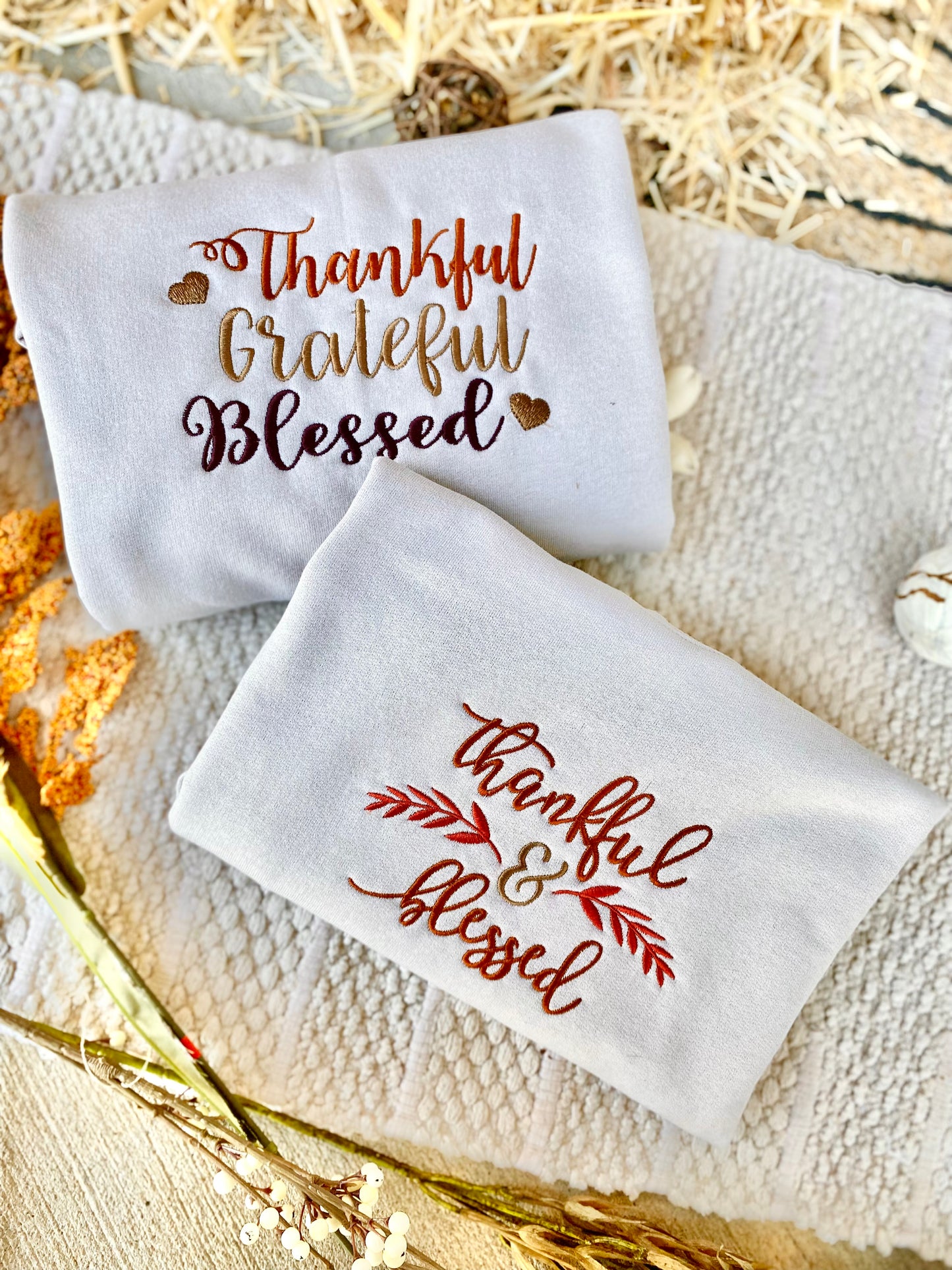 Embroidered Thanksgiving Sweatshirt